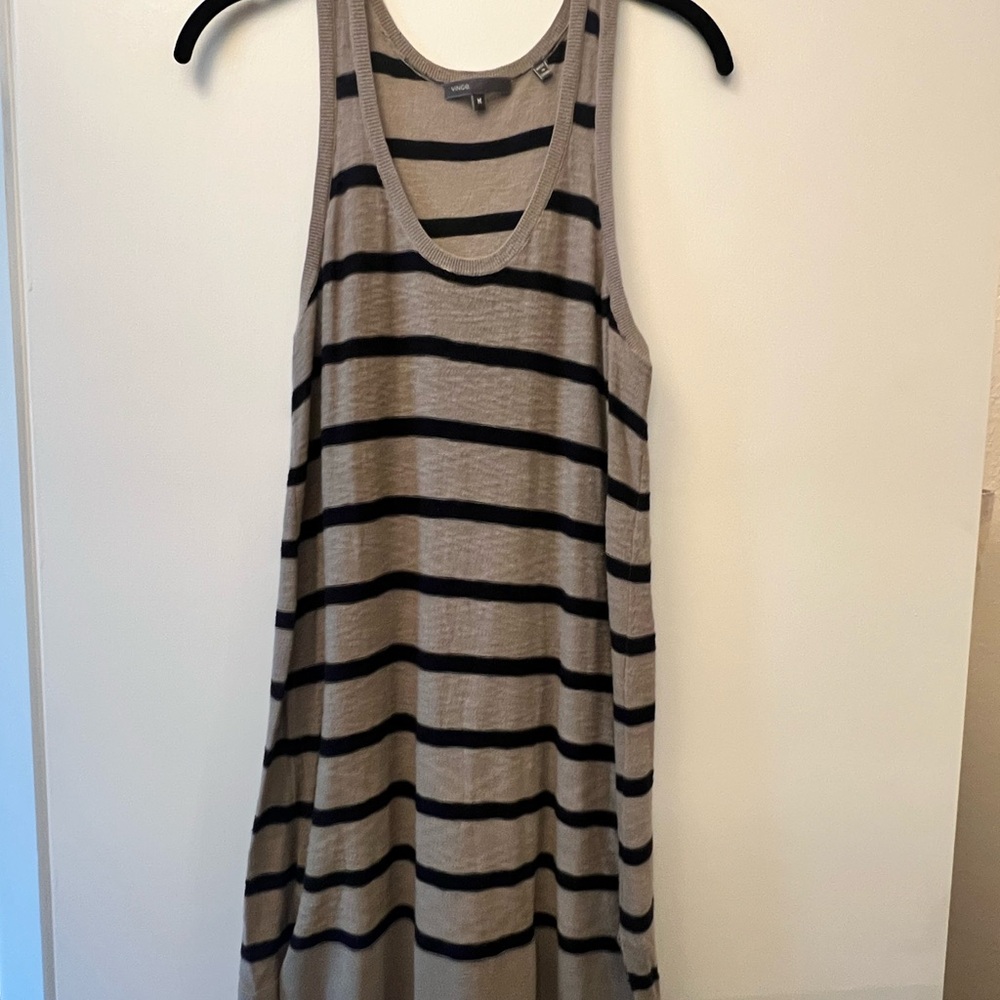 Vince Striped Tunic - Gray and Navy